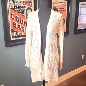 Pointelle Open Cardigan